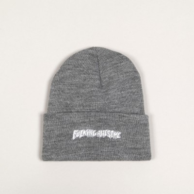 Fucking Awesome Little Stamp Beanie Grey